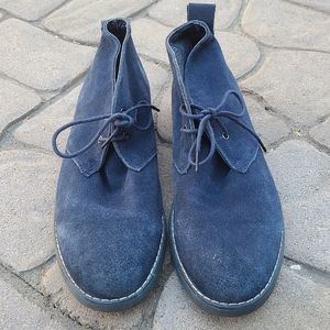 Joseph Abboud Dark Blue Suede w/ Leather Shoes | 9